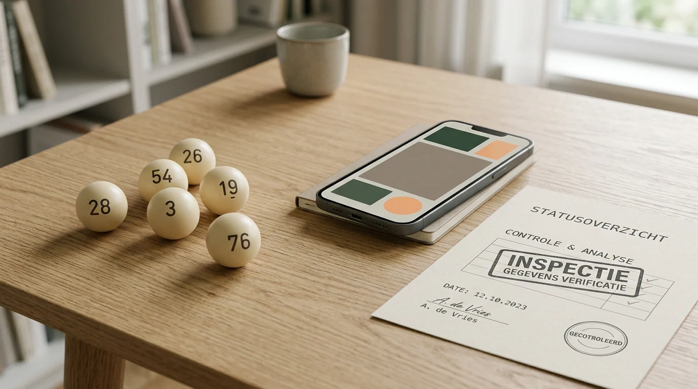 neutrale bingoballen, smartphone en documentcontrole